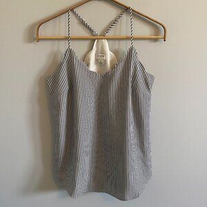 J. Crew Striped Camisole with Scalloped Neckline Minimalist Contemporary Summer